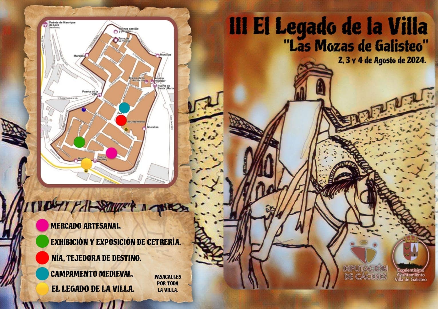 Dónde se celebra el Mercado Medieval "Las Mozas de Galisteo" 2024
